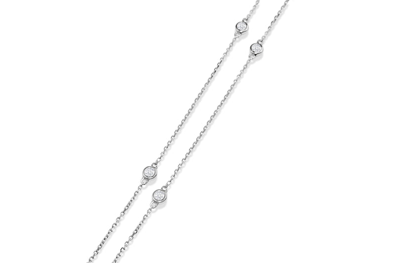 18ct White Gold 'Diamond By The Yard' Chain / Necklace