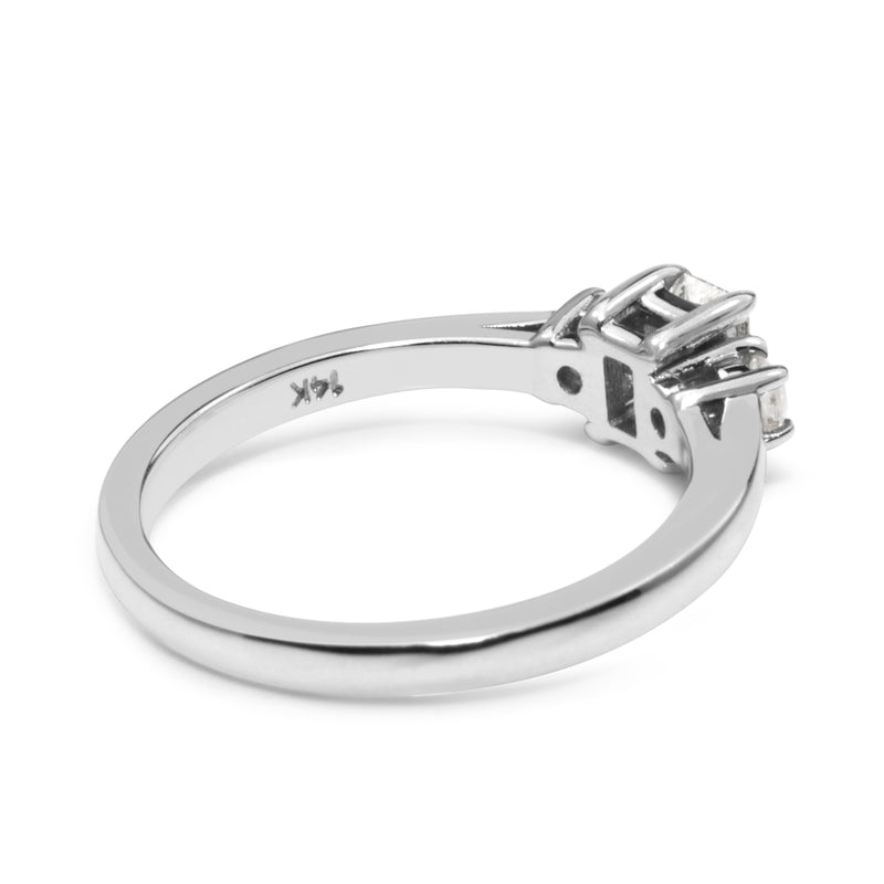 14ct White Gold 3 Stone Diamond Ring