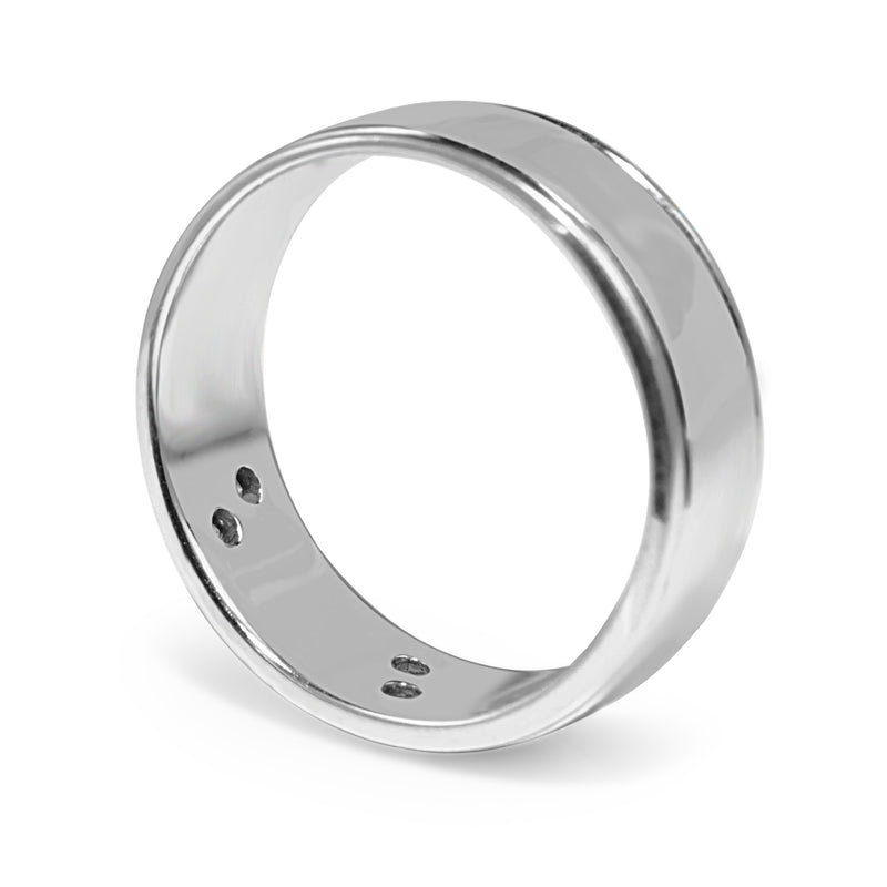 18ct White Gold Diamond Mens Ring