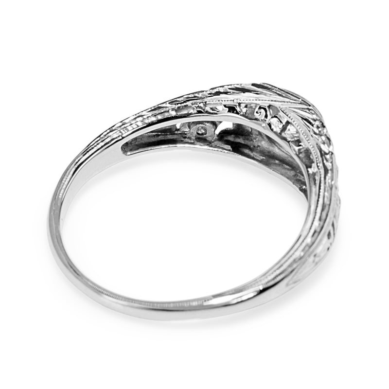 18ct White Gold Art Deco Diamond Ring