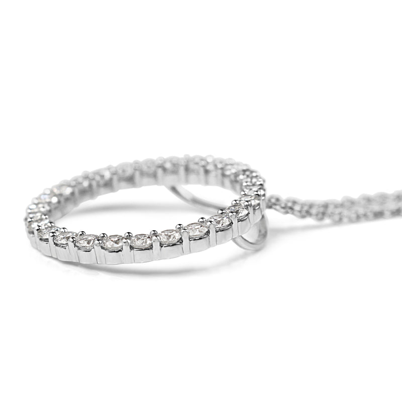 18ct White Gold Circle of Life Diamond Necklace
