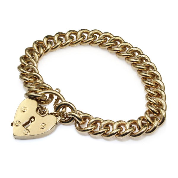9ct Yellow Gold Solid Curb Link Bracelet