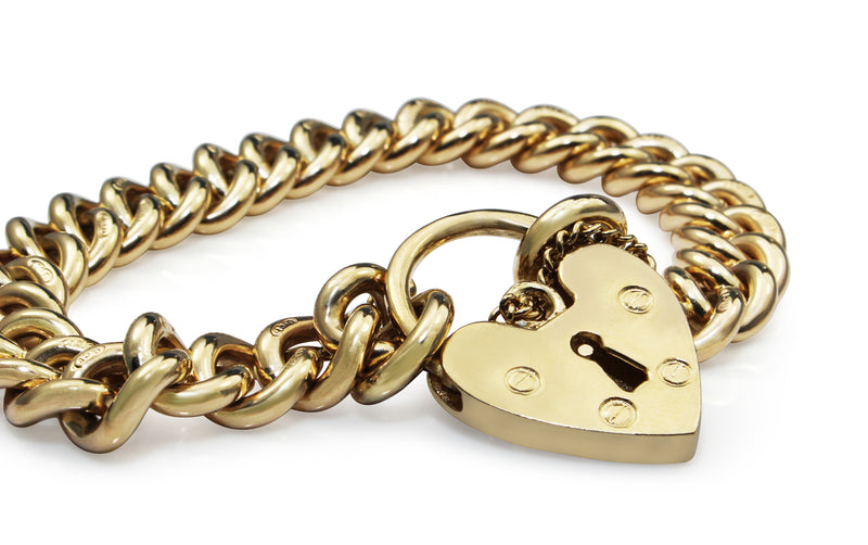 9ct Yellow Gold Solid Curb Link Bracelet