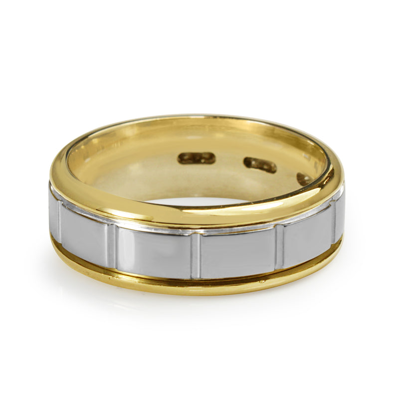 18ct Yellow and White Gold Diamond Band
