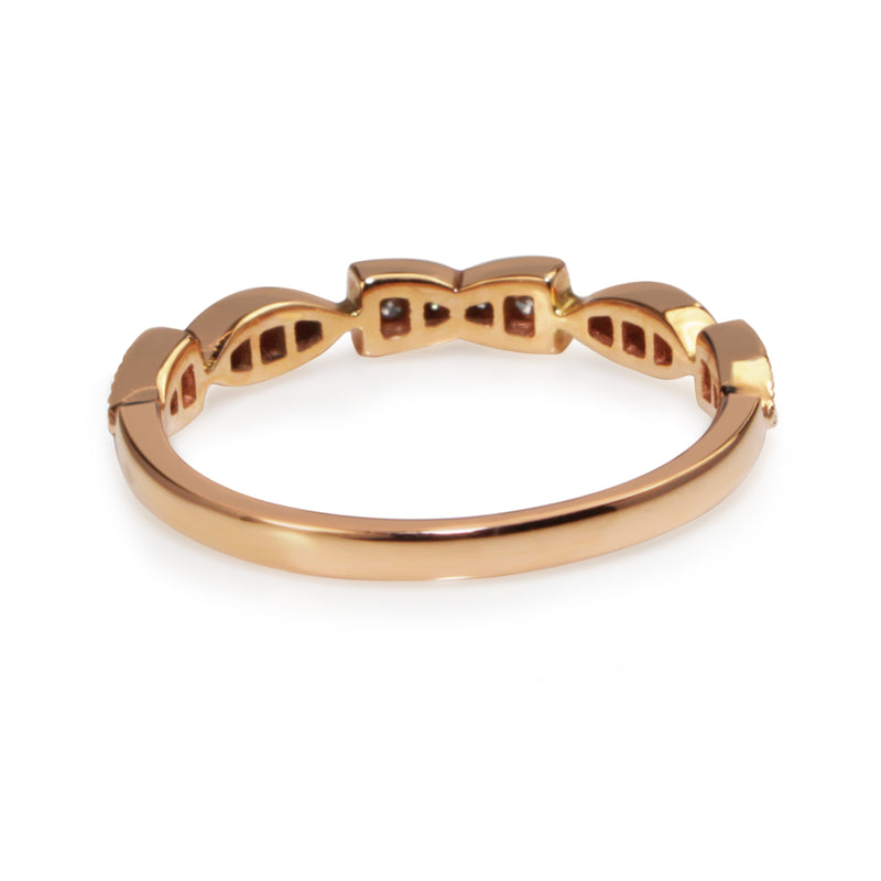 18ct Rose Gold Vintage Style Diamond Band
