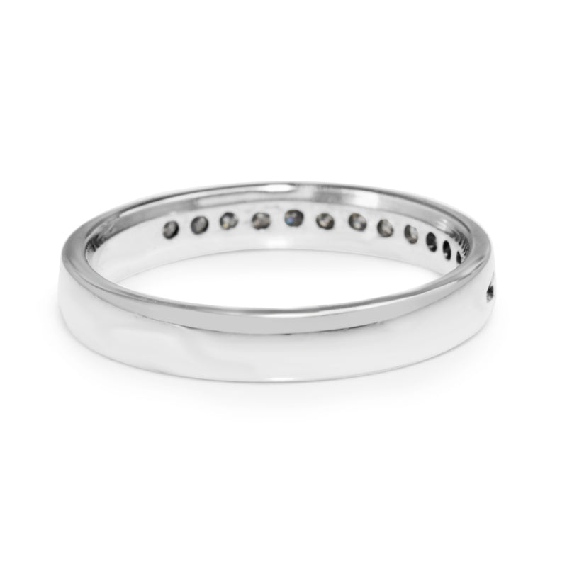 14ct White Gold Channel Set Diamond Band