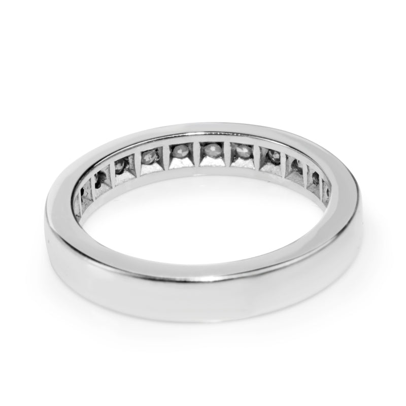Platinum Channel Set Diamond Band