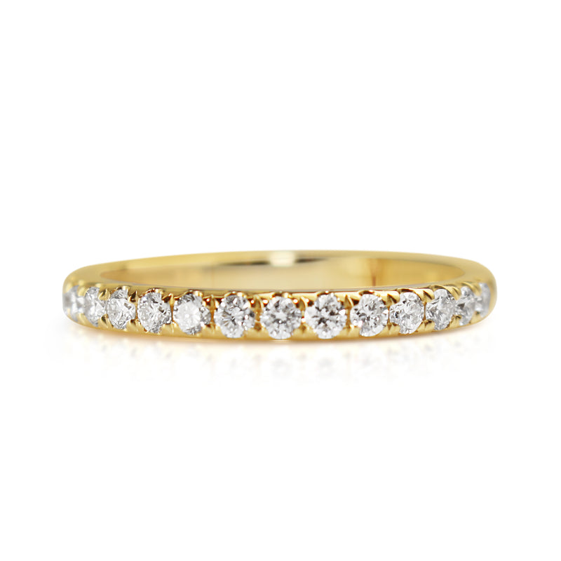 18ct Yellow Gold .40ct Diamond Band