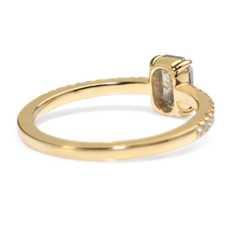 18ct Yellow Gold Salt and Pepper Diamond Ring