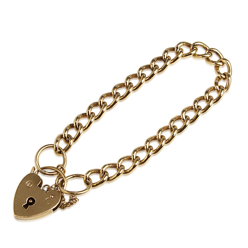 9ct Yellow Gold Solid Curb Link Bracelet