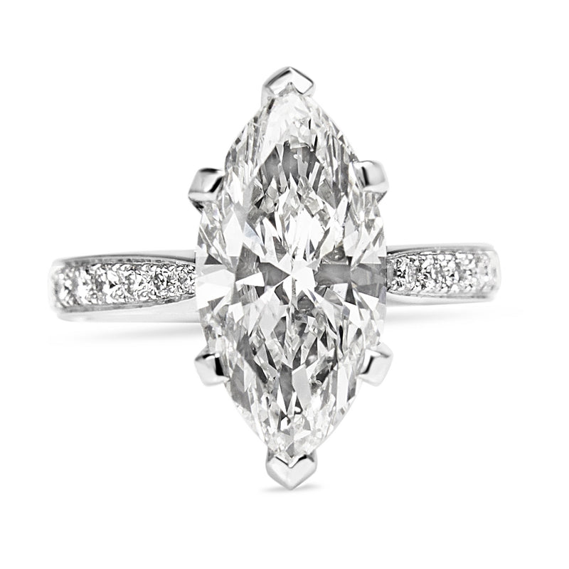 Platinum Marquise Diamond Solitaire Ring