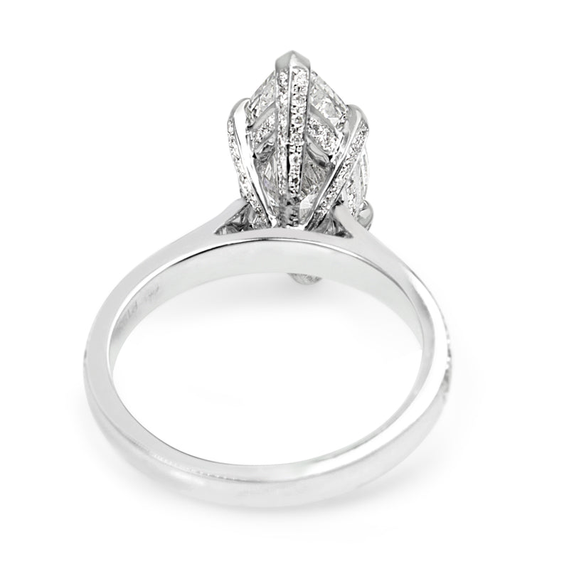 Platinum Marquise Diamond Solitaire Ring