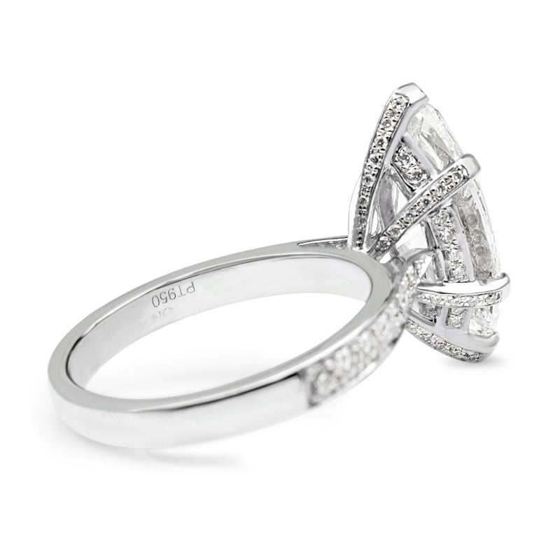 Platinum Marquise Diamond Solitaire Ring