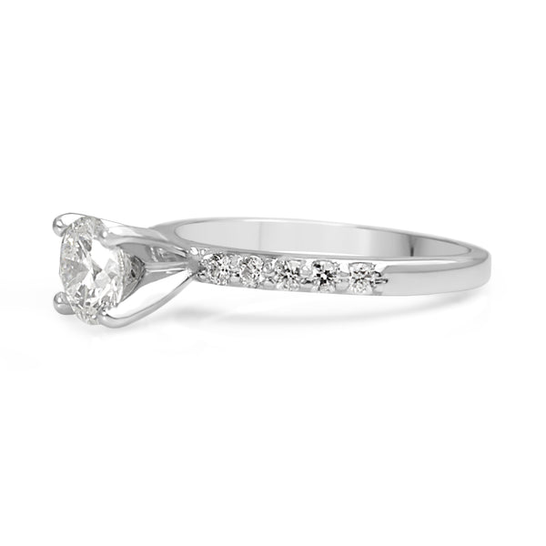 14ct White Gold Diamond Solitaire Ring