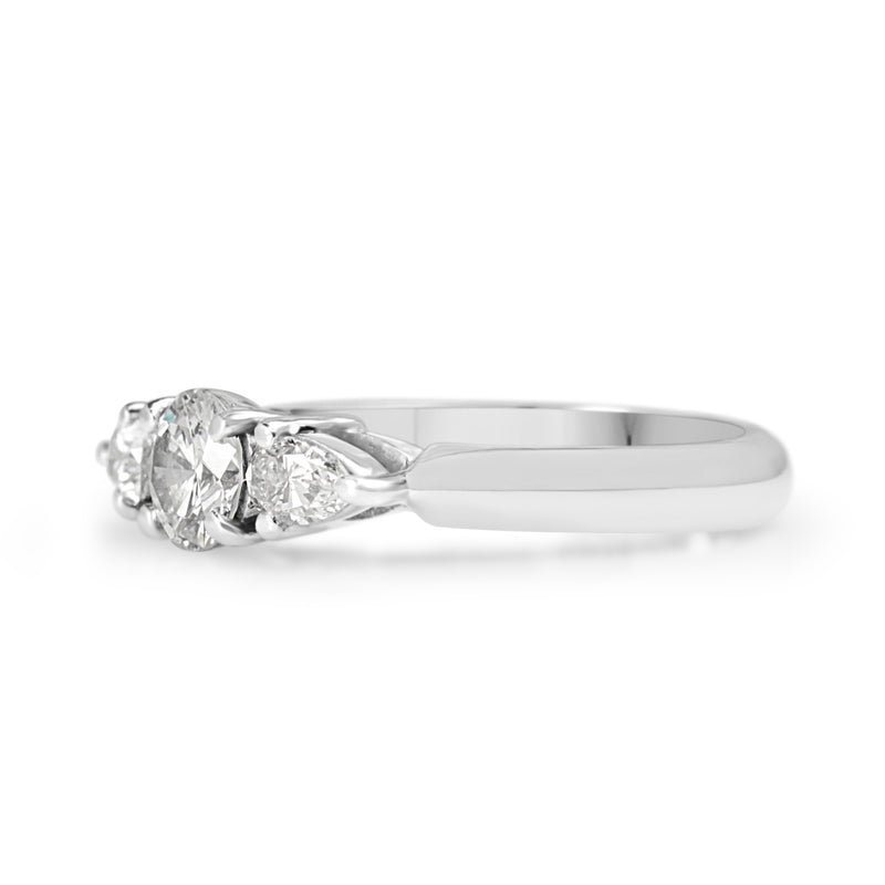 18ct White Gold 3 Stone Diamond Ring