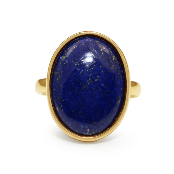 9ct Yellow Gold Lapis Lazuli Ring
