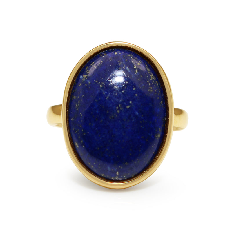 9ct Yellow Gold Lapis Lazuli Ring
