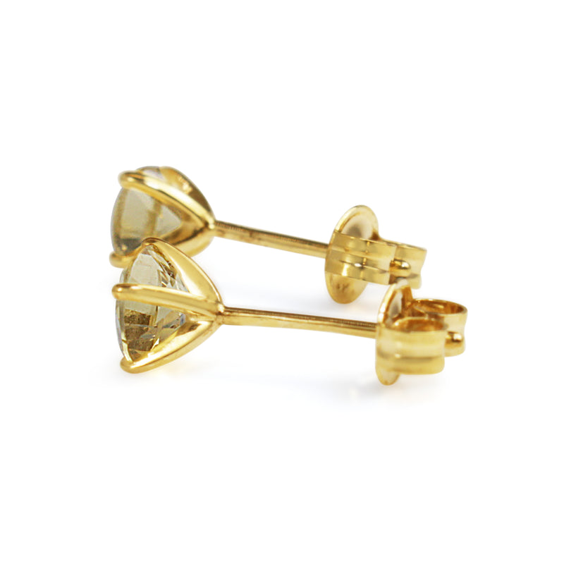 9ct Yellow Gold Citrine Stud Earrings