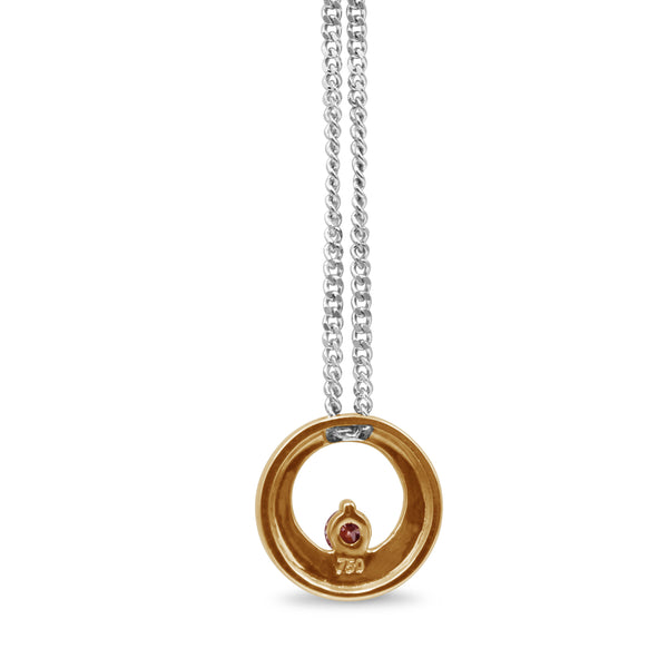 18ct Rose and White Gold Light Pink Diamond Necklace