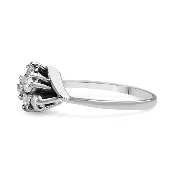 18ct White Gold Fine Diamond Ring