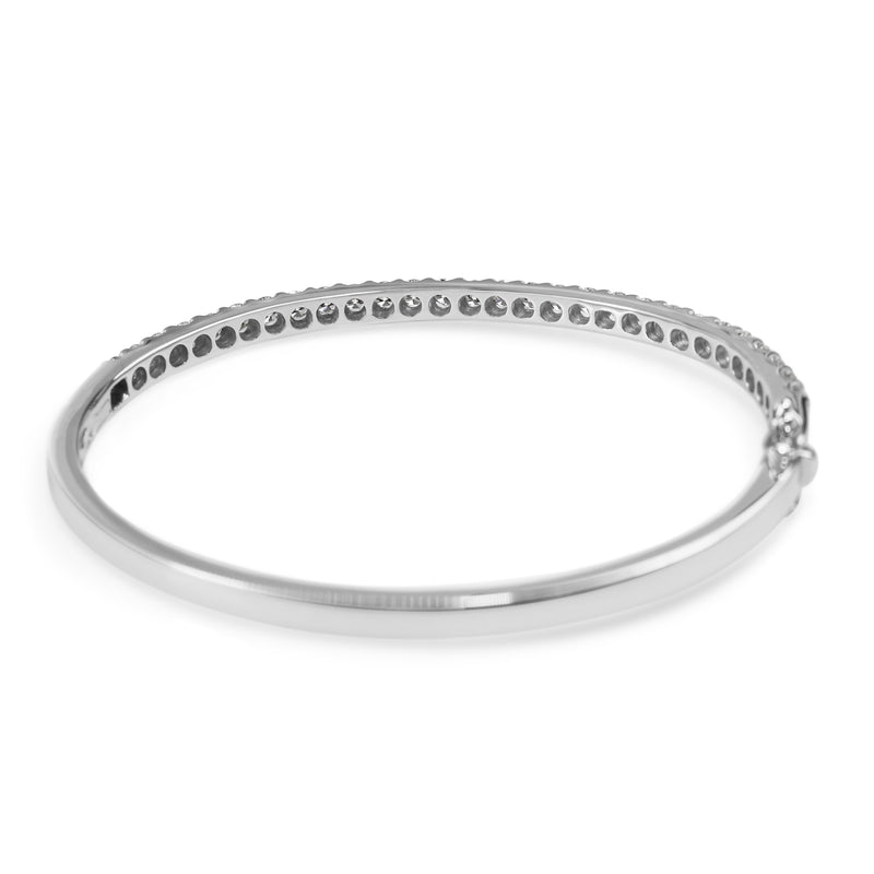 9ct White Gold 2.45ct Diamond Bangle