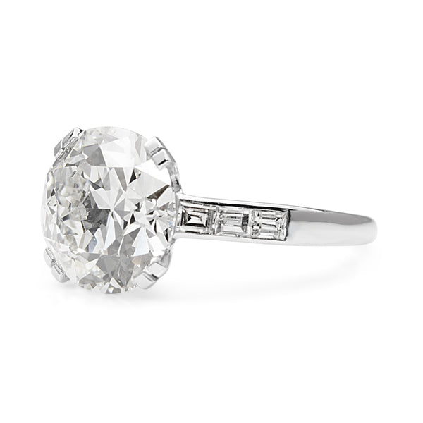18ct White Gold Vintage Old Cut Diamond Solitaire Ring