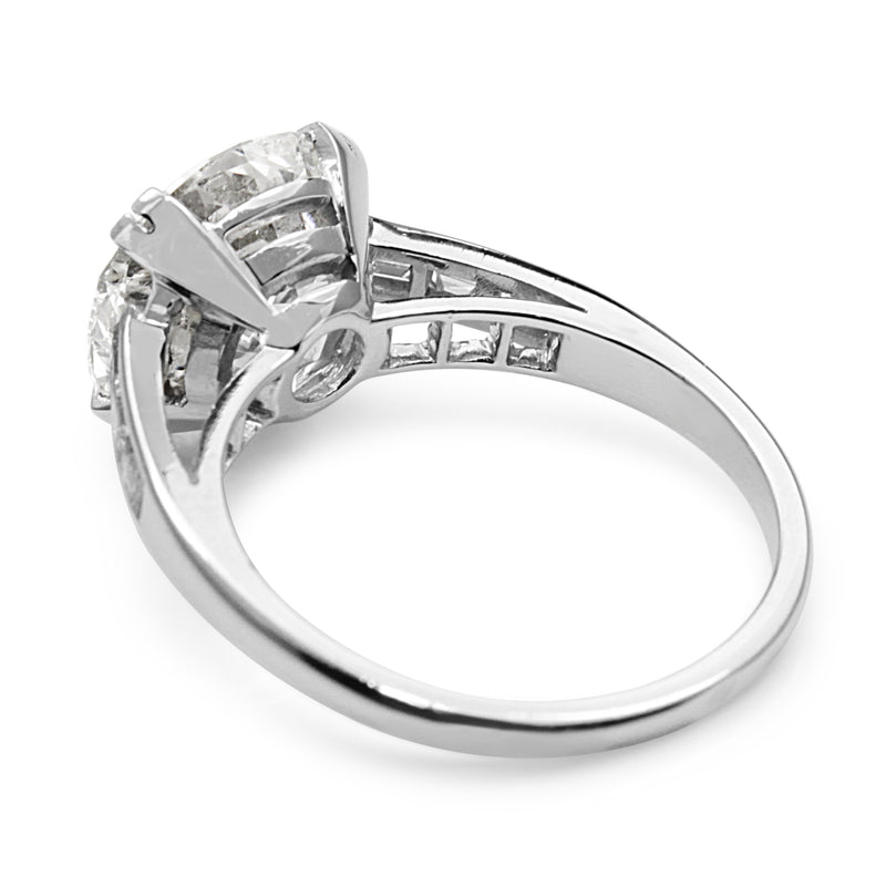 18ct White Gold Vintage Old Cut Diamond Solitaire Ring