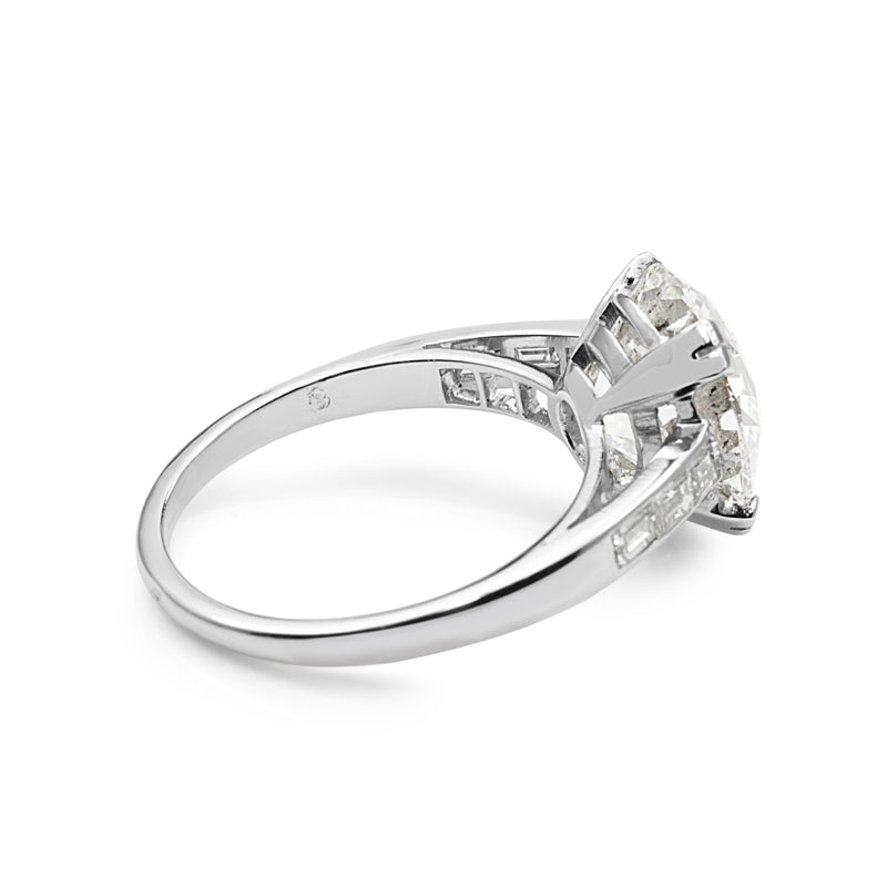 18ct White Gold Vintage Old Cut Diamond Solitaire Ring