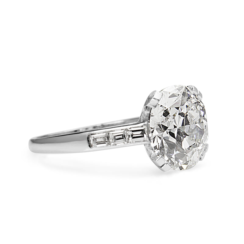 18ct White Gold Vintage Old Cut Diamond Solitaire Ring
