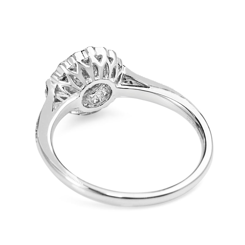 Platinum Diamond Daisy Ring
