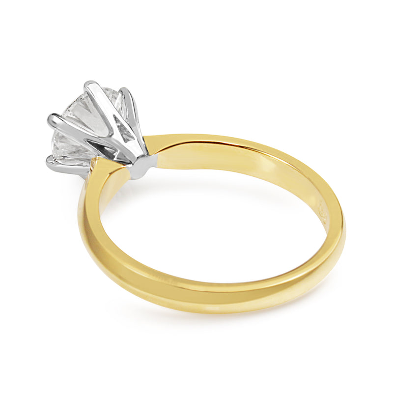 18ct Yellow and White Gold 1.65ct Diamond Solitaire Ring