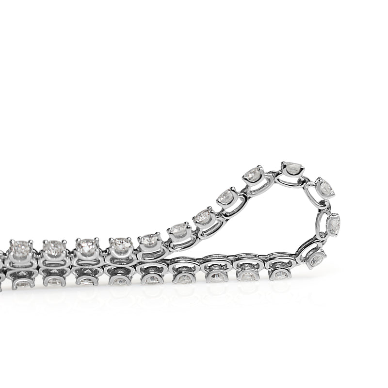 18ct White Gold 4ct Diamond Tennis Bracelet