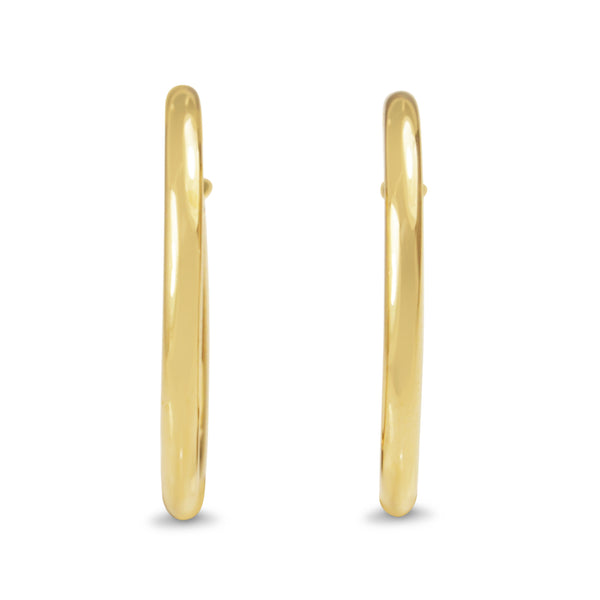 9ct Yellow Gold Thin 25mm Hoop Earrings