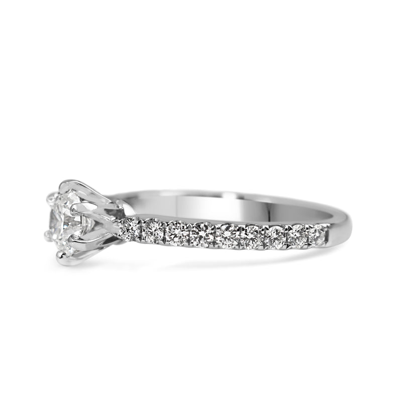 18ct White Gold Diamond Solitaire Ring