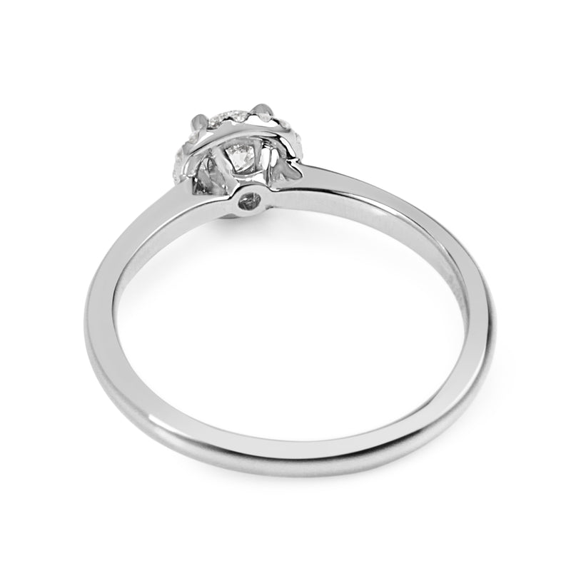 18ct White Gold Diamond Halo Ring