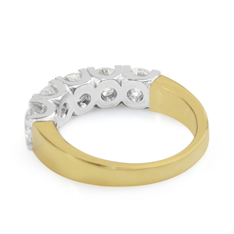 18ct Yellow and White Gold 5 Stone Diamond Ring