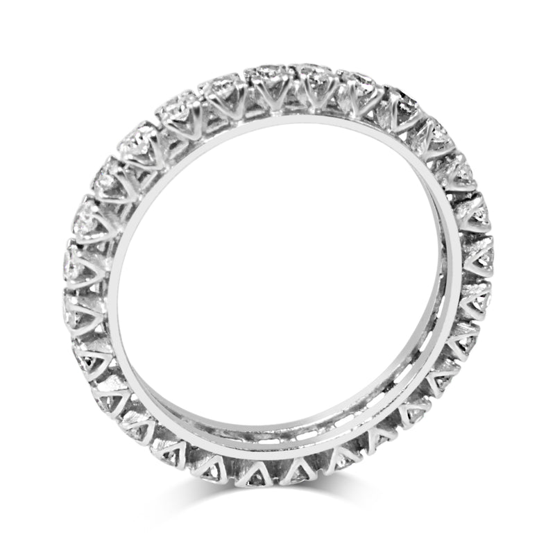 Platinum Single Cut All Round Diamond Eternity Band Ring