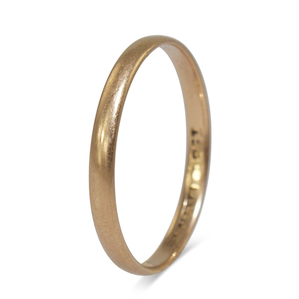18ct Yellow Gold Vintage Thin Band Ring