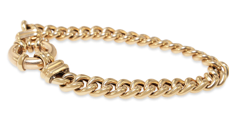 9ct Yellow Gold Curb Link Bracelet with Bolt Clasp